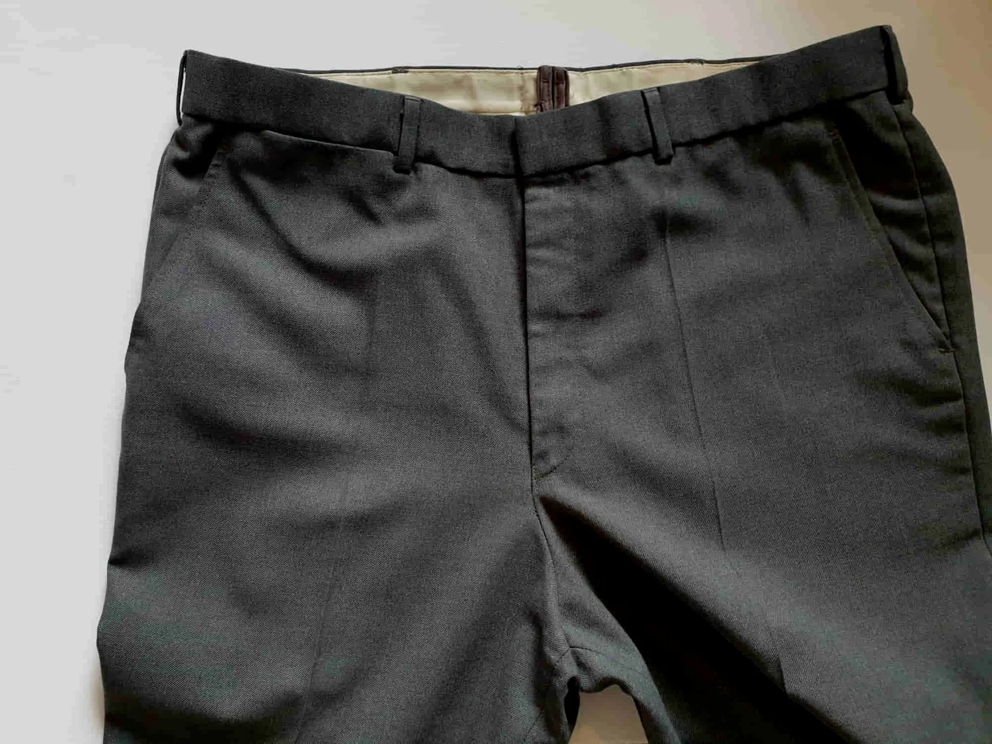 1980s Grey Wool Blend Pants by Fletcher Jones - XL