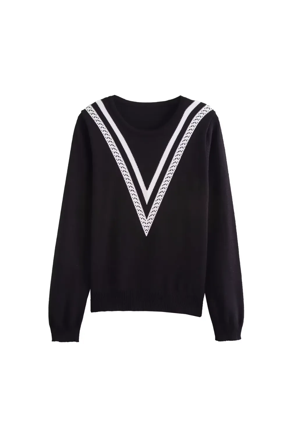 'Addison' Color-Block Long Sleeve Knit Pullover