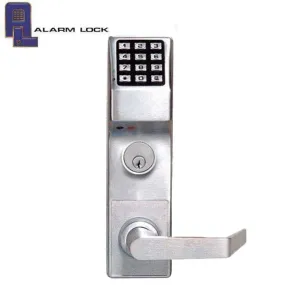 Alarm Lock Trilogy - DL4500DBL - Digital Keypad Mortise Lock w/ Deadbolt and Privacy Feature - Straight Lever- 2000 Users - 40,000 Event Audit Trail - Left Hand Reversible - Weather-proof - US26D - Satin Chrome