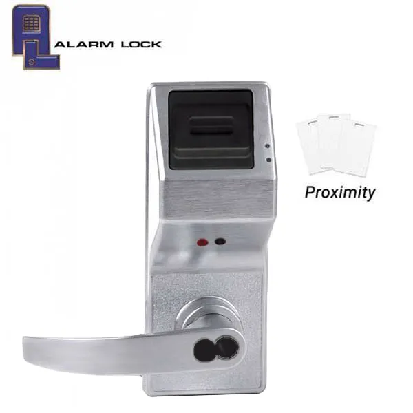 Alarm Lock Trilogy - PDL3075IC - Digital PROX Keypad Lever Set w/ Audit Trail - Regal Lever - IC Core Prepped Schlage - Grade 1 - Satin Chrome