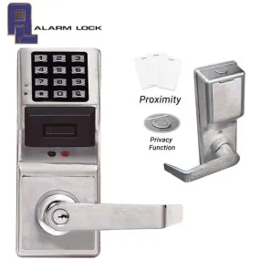 Alarm Lock Trilogy - PDL4100 - Digital PROX Keypad Lever Set w/ Audit Trail & Privacy Feature - 26D - Satin Chrome