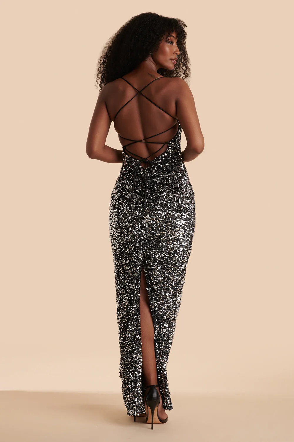 Arianna Silver | Sequins Mermaid Maxi Dress