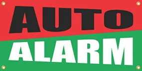 Auto Alarm 2ftx4ft Vinyl Retail Banner Sign