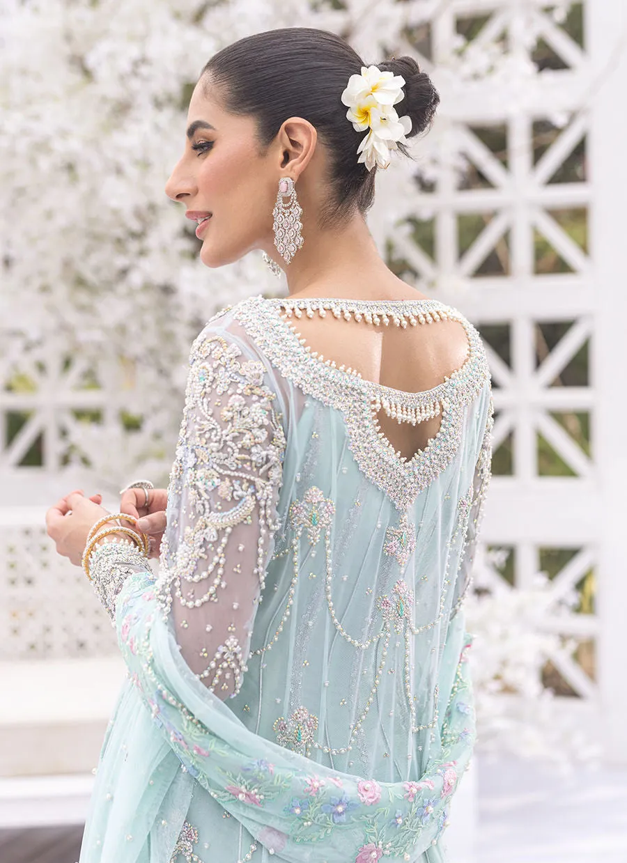 Azeeta Festive Couture - Janan Aqua Panelled Shirt