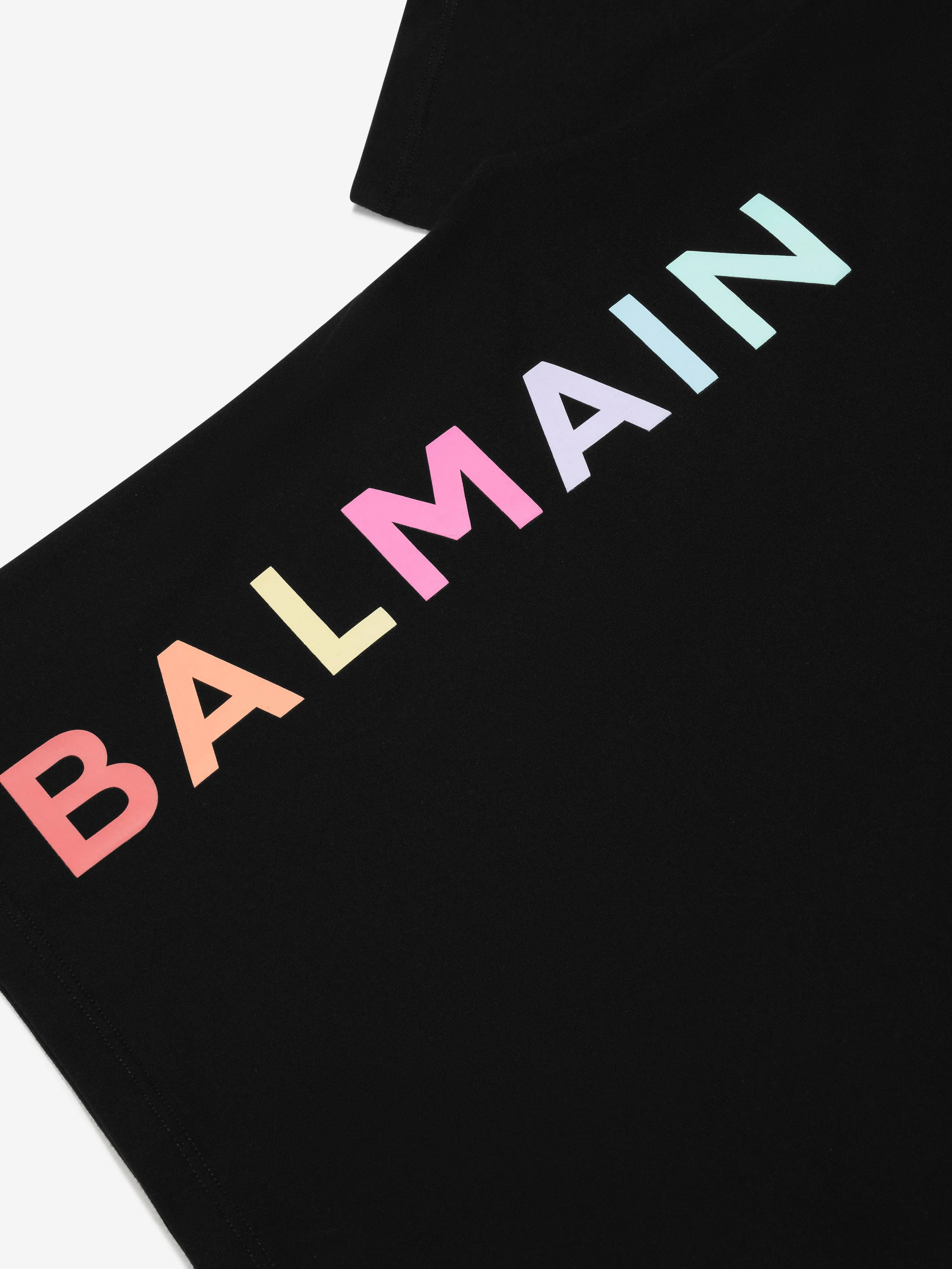 Balmain Kids Logo T-Shirt in Black