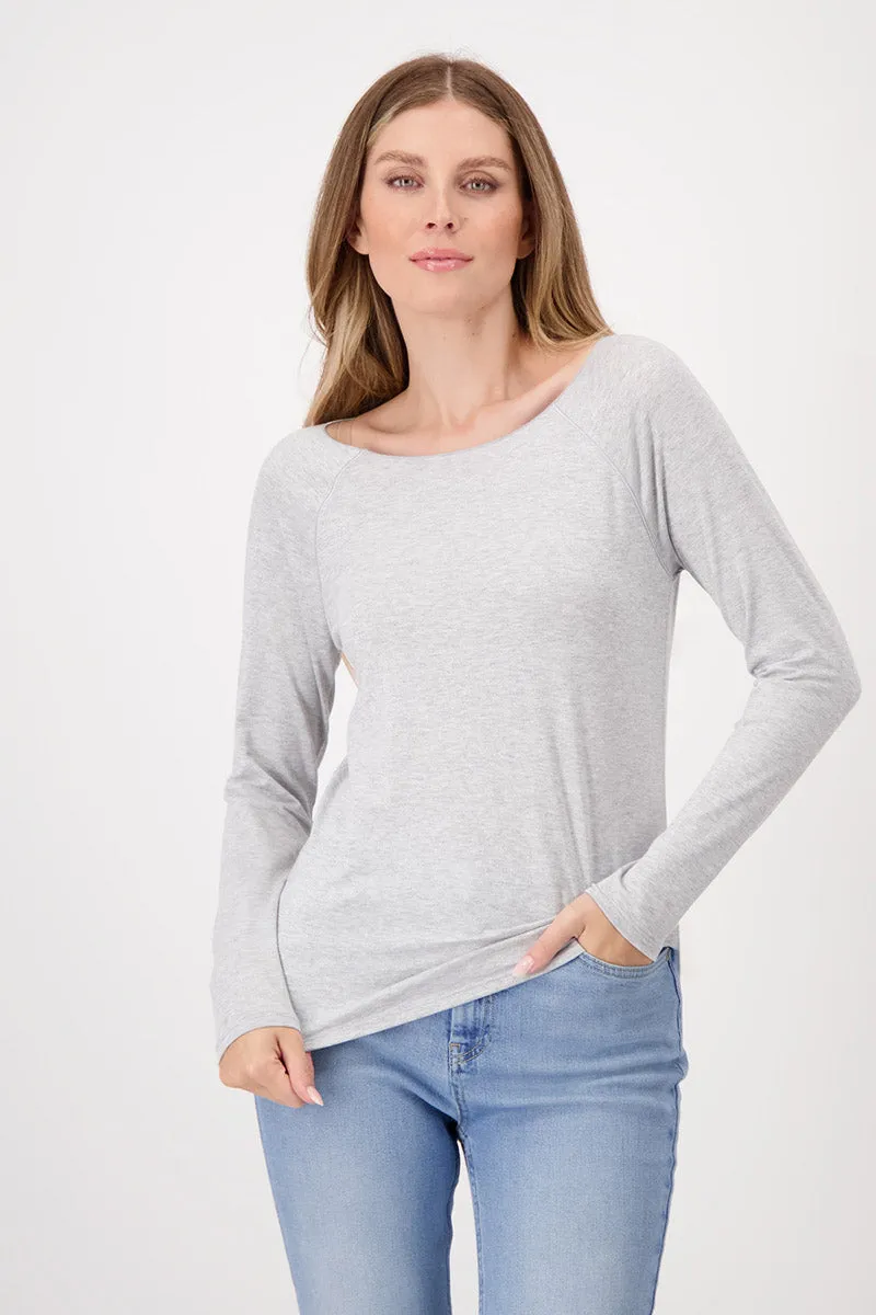 Basic Lurex T-shirt 807717MNR in Cloud Melange by Monari