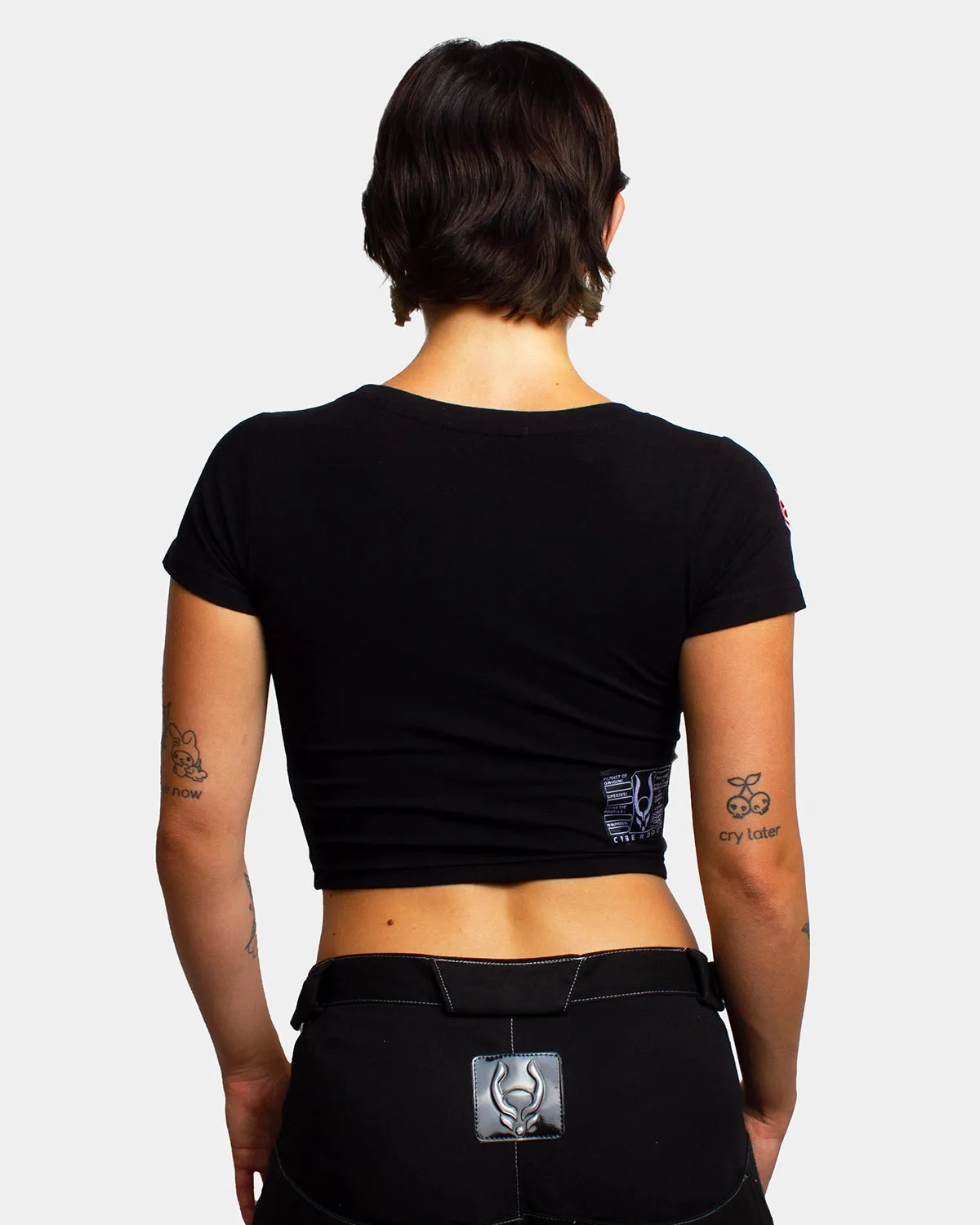 BIONIC BRA CROP T-SHIRT BLACK