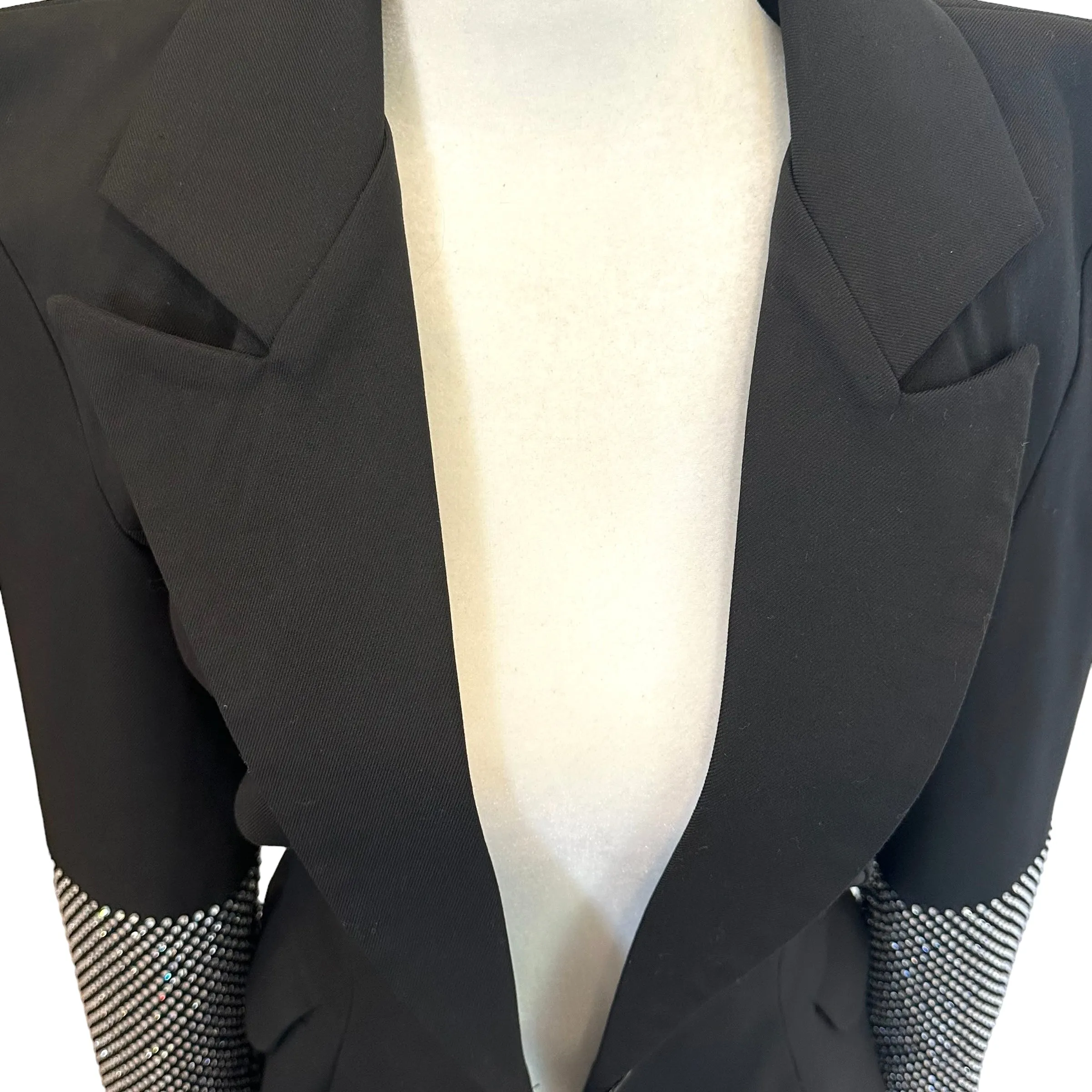 Black Blazer with Crystals - XS