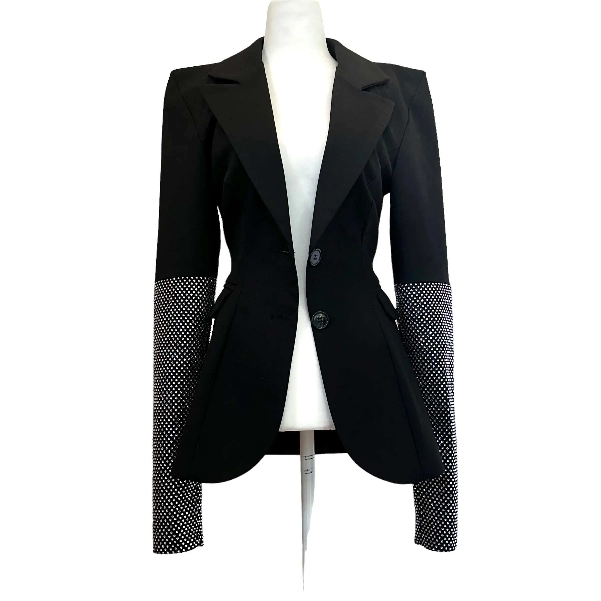 Black Blazer with Crystals - XS