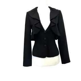 Black Blazer w/Ruffles - S