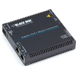 Black Box Gigabit PoE  Media Converter - 10/100/1000BASE-T to SFP