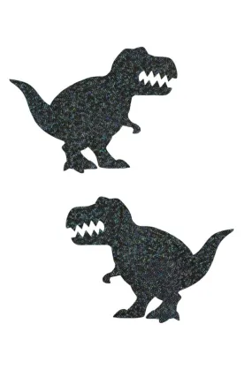 Black Holo T Rex Pasties