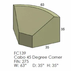 Cabo 45 Degree Corner Outdoor Furniture Cover