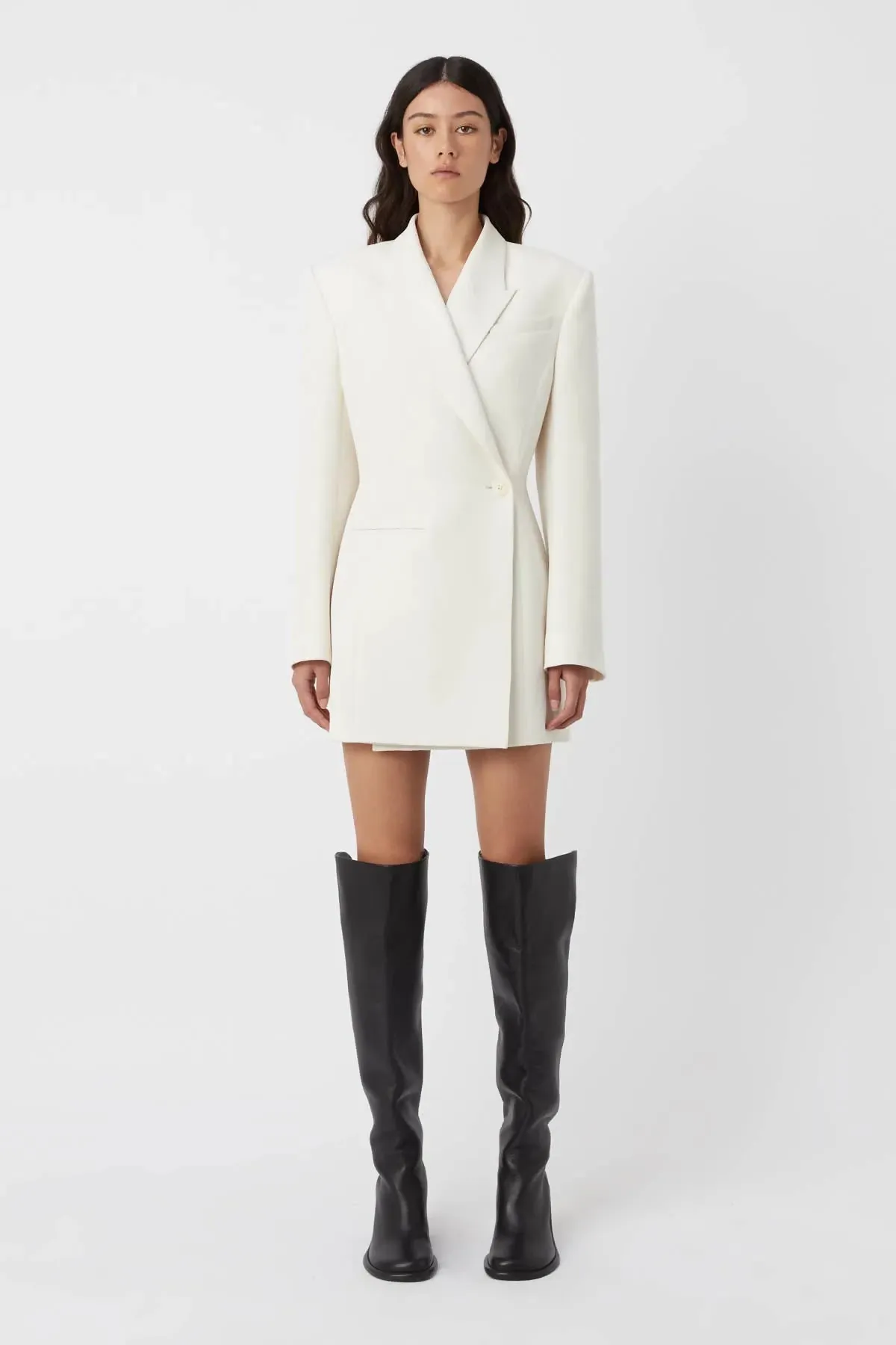 Camilla and Marc Riba Mini Blazer Dress Cream Size 8