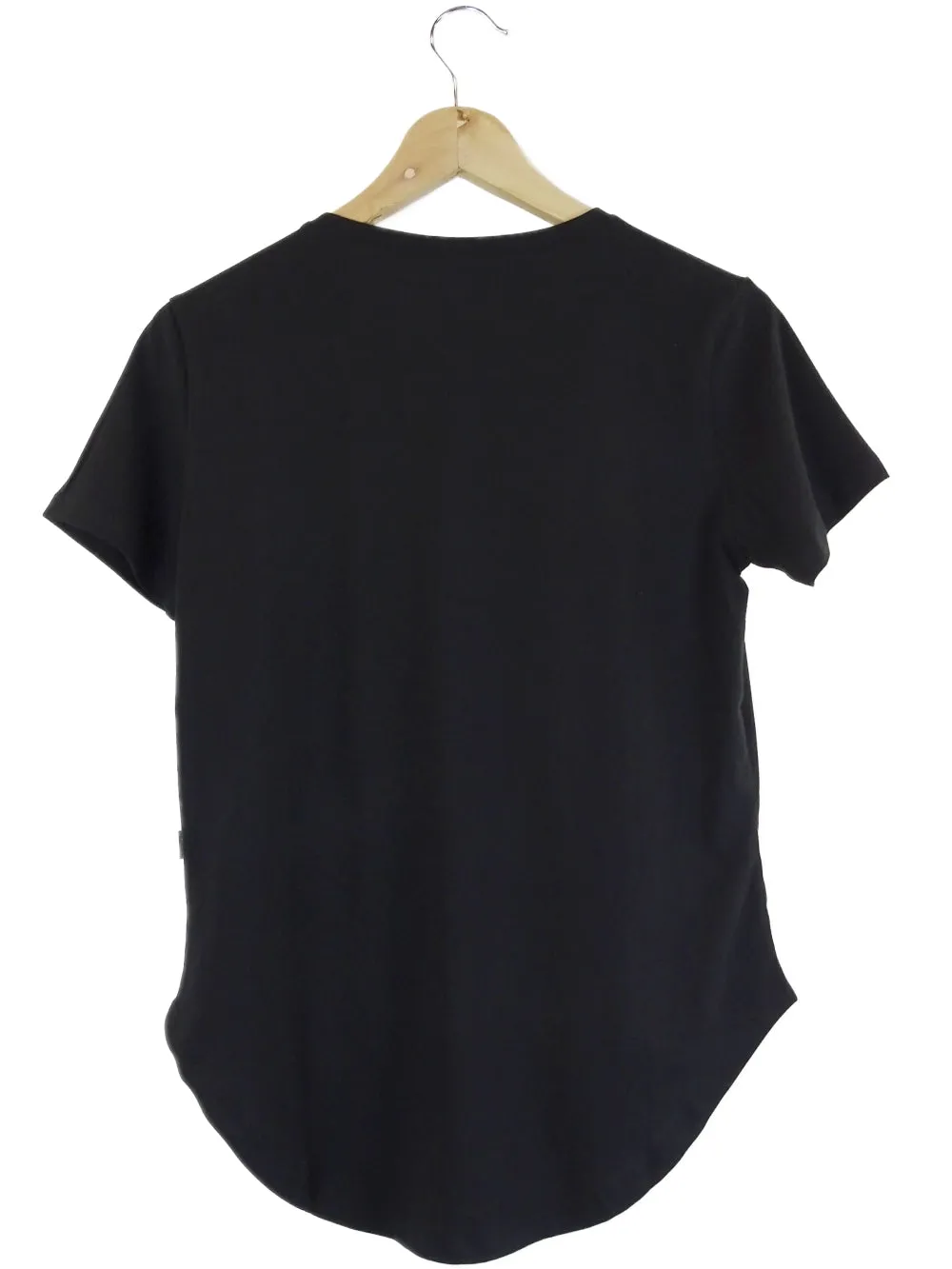 Casa Amuk Black Cotton Saddle Hem T-Shirt 16 | BNWT