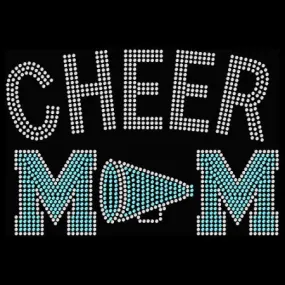 Cheer Mom Megaphone Hotfix Spangle Transfer