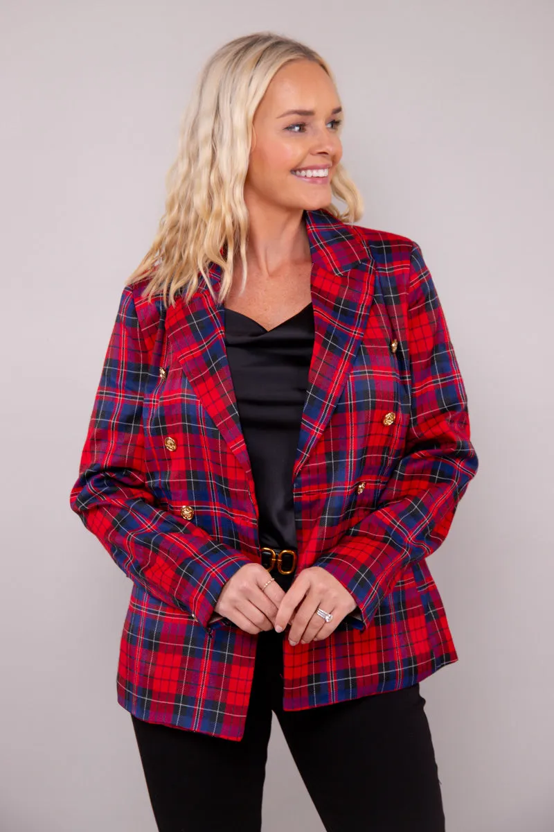 Classic Plaid Blazer