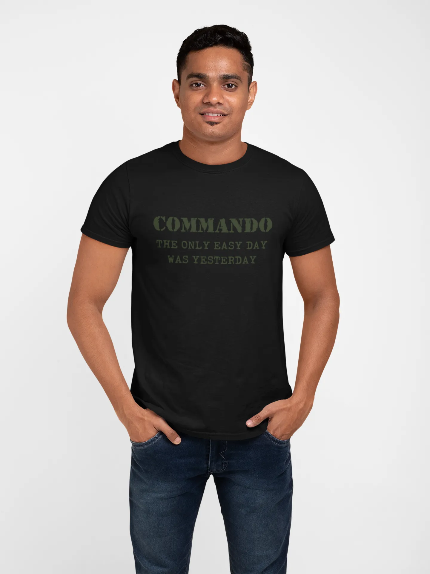 Commando T-shirt - Commando - The Only Easy Day Was Yesterday (Men)