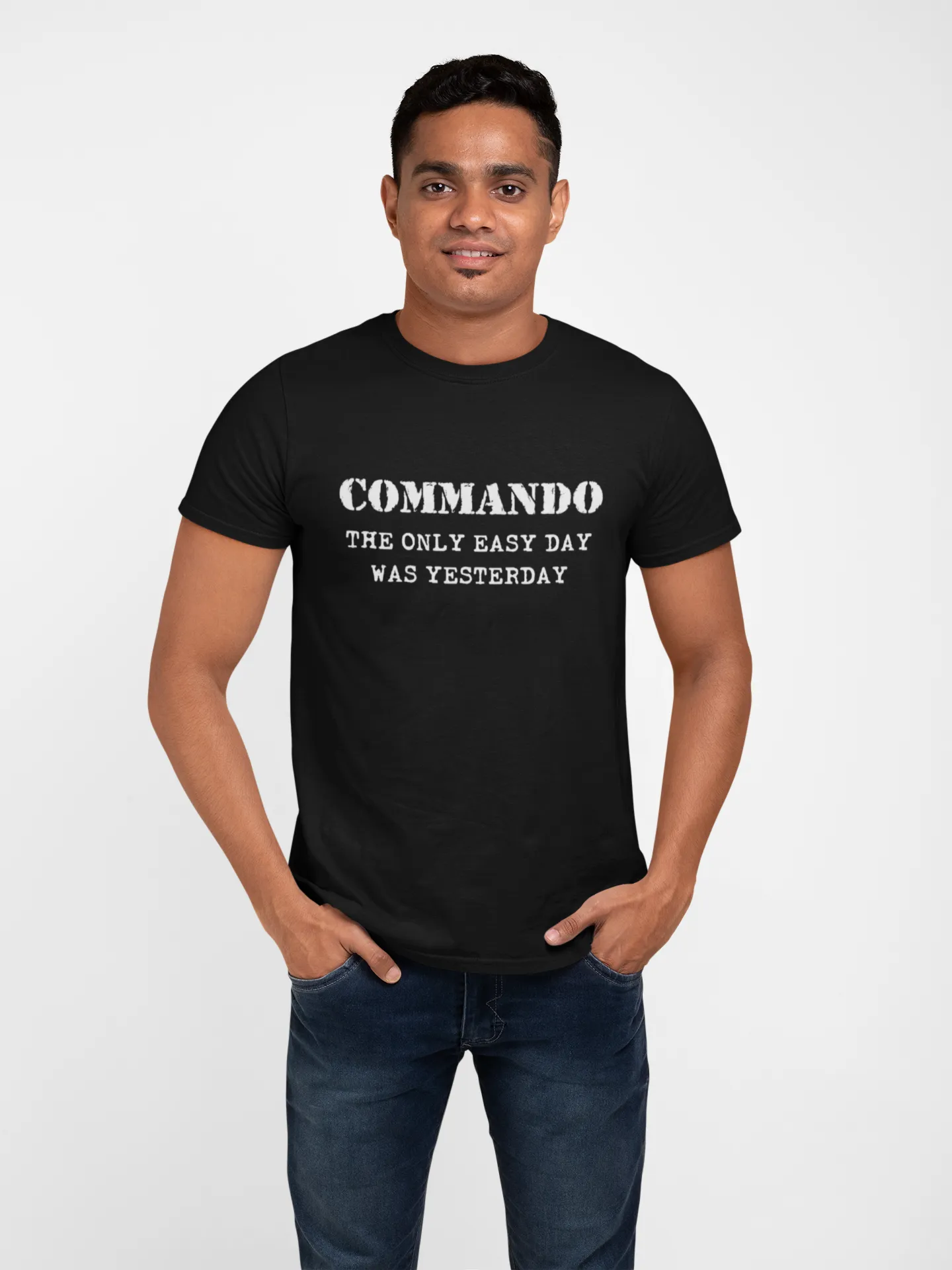 Commando T-shirt - Commando - The Only Easy Day Was Yesterday (Men)