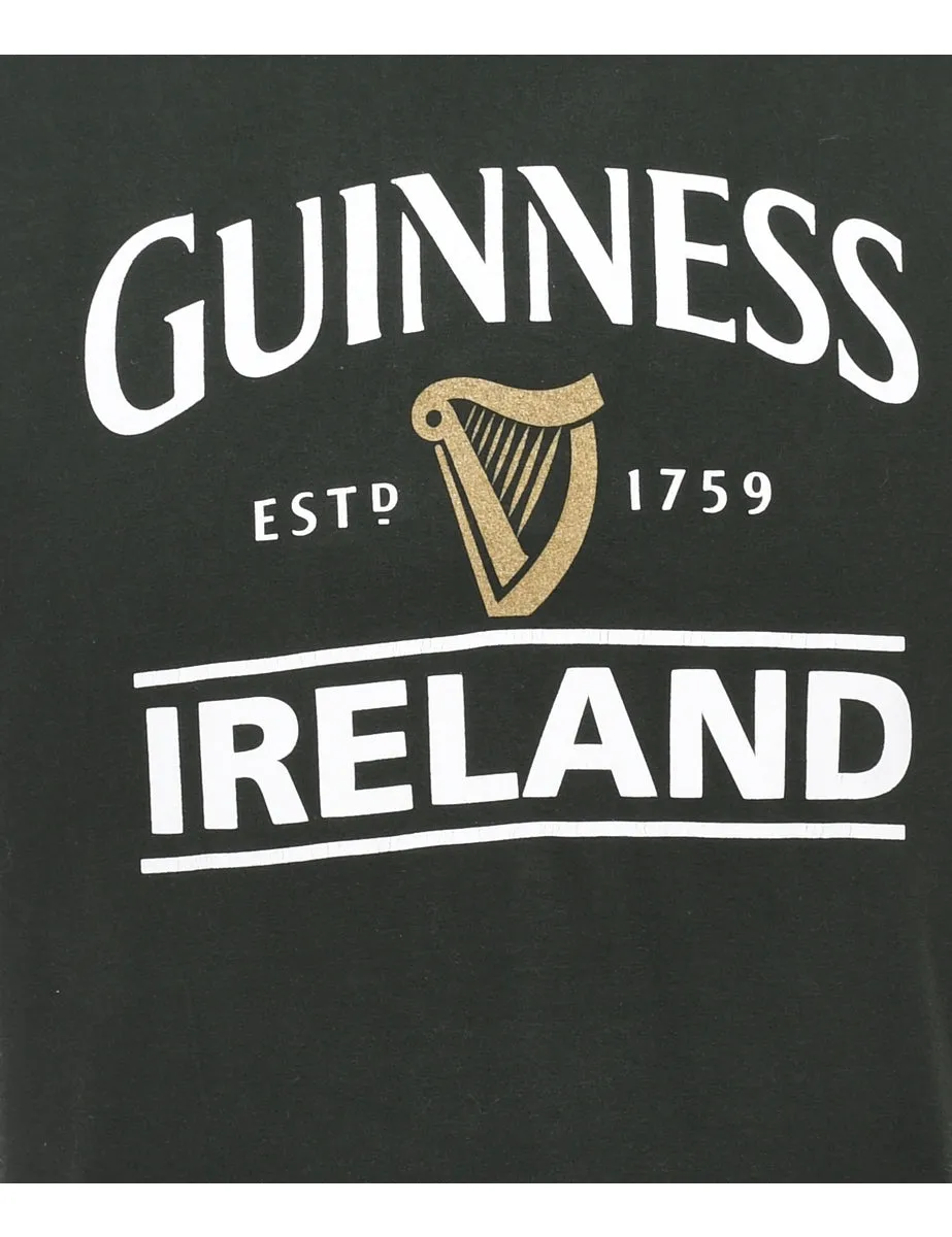 Dark Green Guinness Printed T-shirt - XL