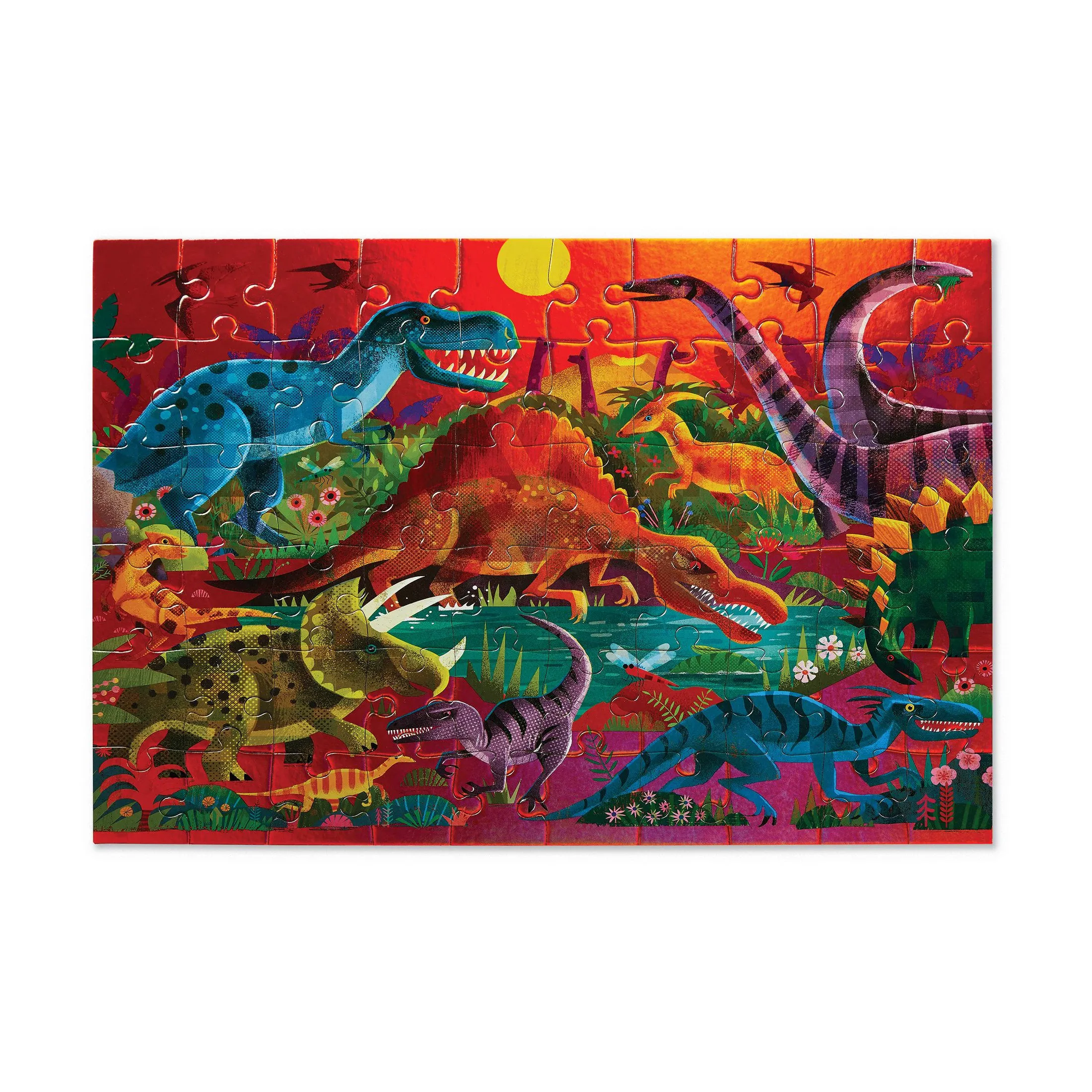 Dazzling Dinosaurs Holographic Foil Puzzle: 60 Pcs