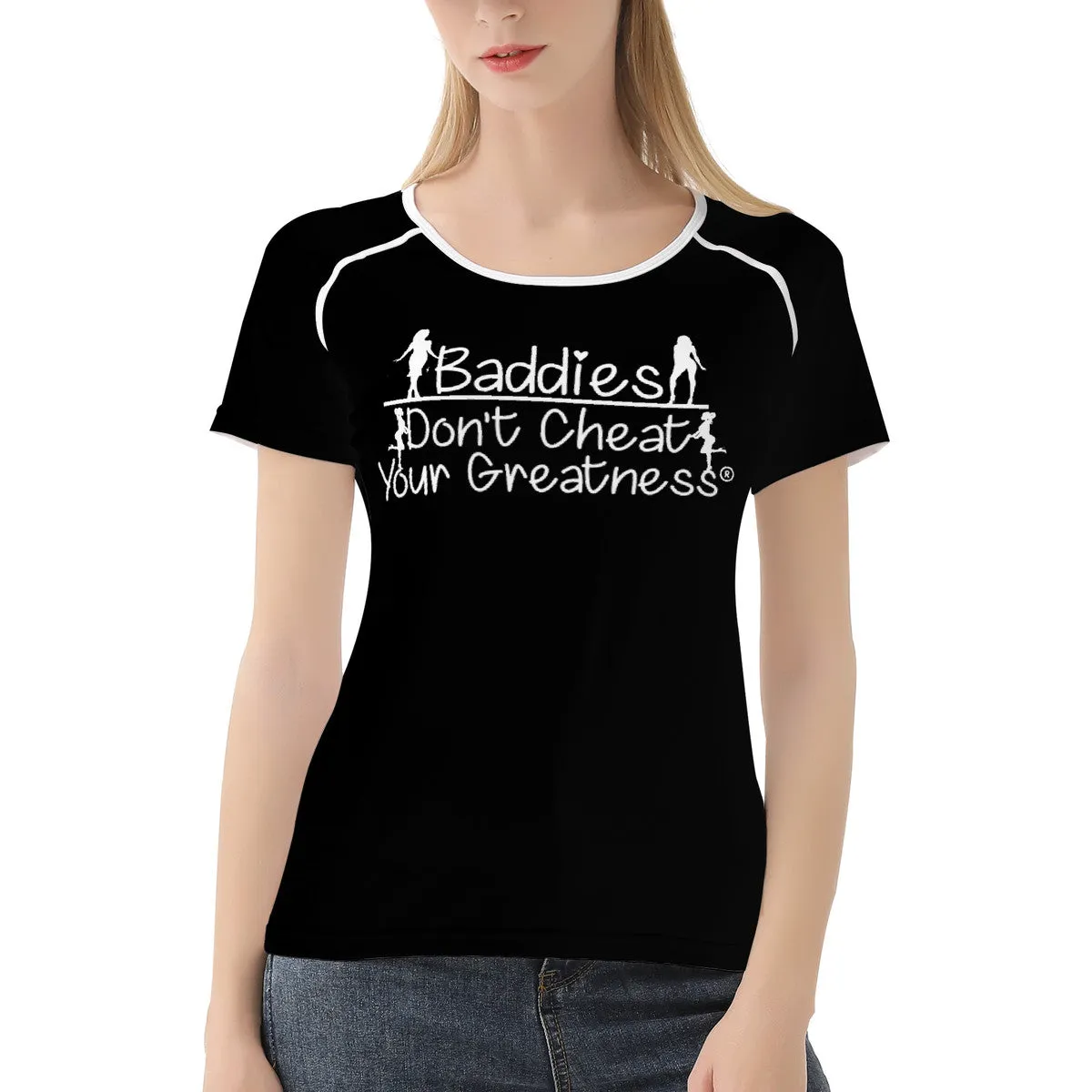 DCYG 24SX Baddies White & Black Women's All-Over Print T shirt