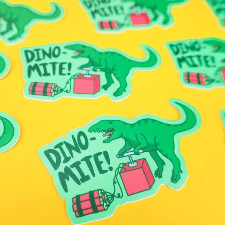 Dino-Mite! Vinyl Sticker | Turtle's Soup