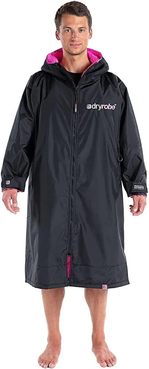 dryrobe® Advance Weatherproof Changing Robe Black/Pink