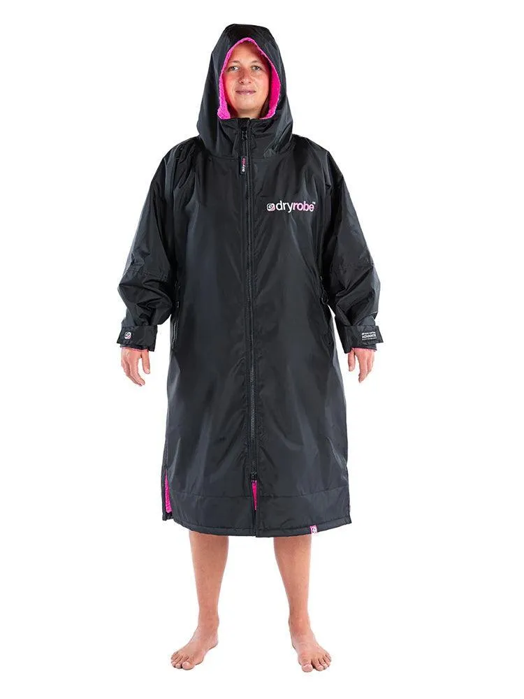 dryrobe® Advance Weatherproof Changing Robe Black/Pink