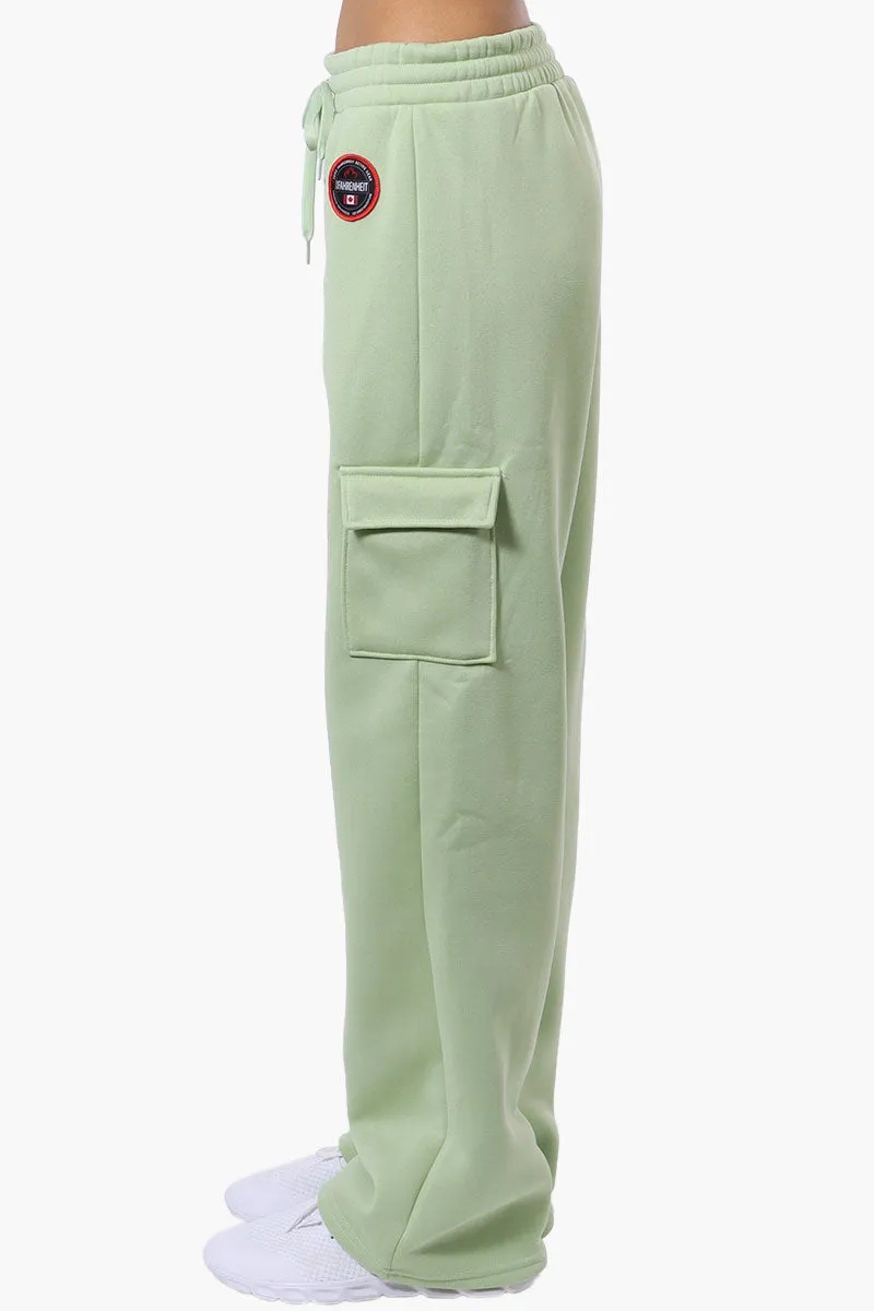 Fahrenheit Fleece Wide Leg Cargo Sweatpants - Green