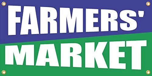 Farmers Market 2ftx4ft Vinyl Retail Banner Sign