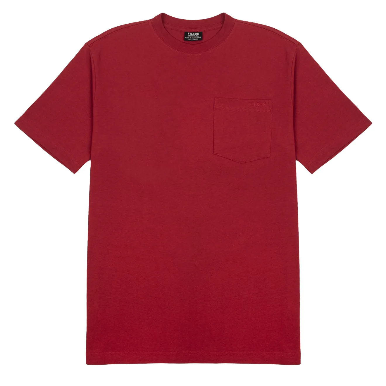 Filson S/S Outfitter Solid One Pocket T-Shirt Dark Red