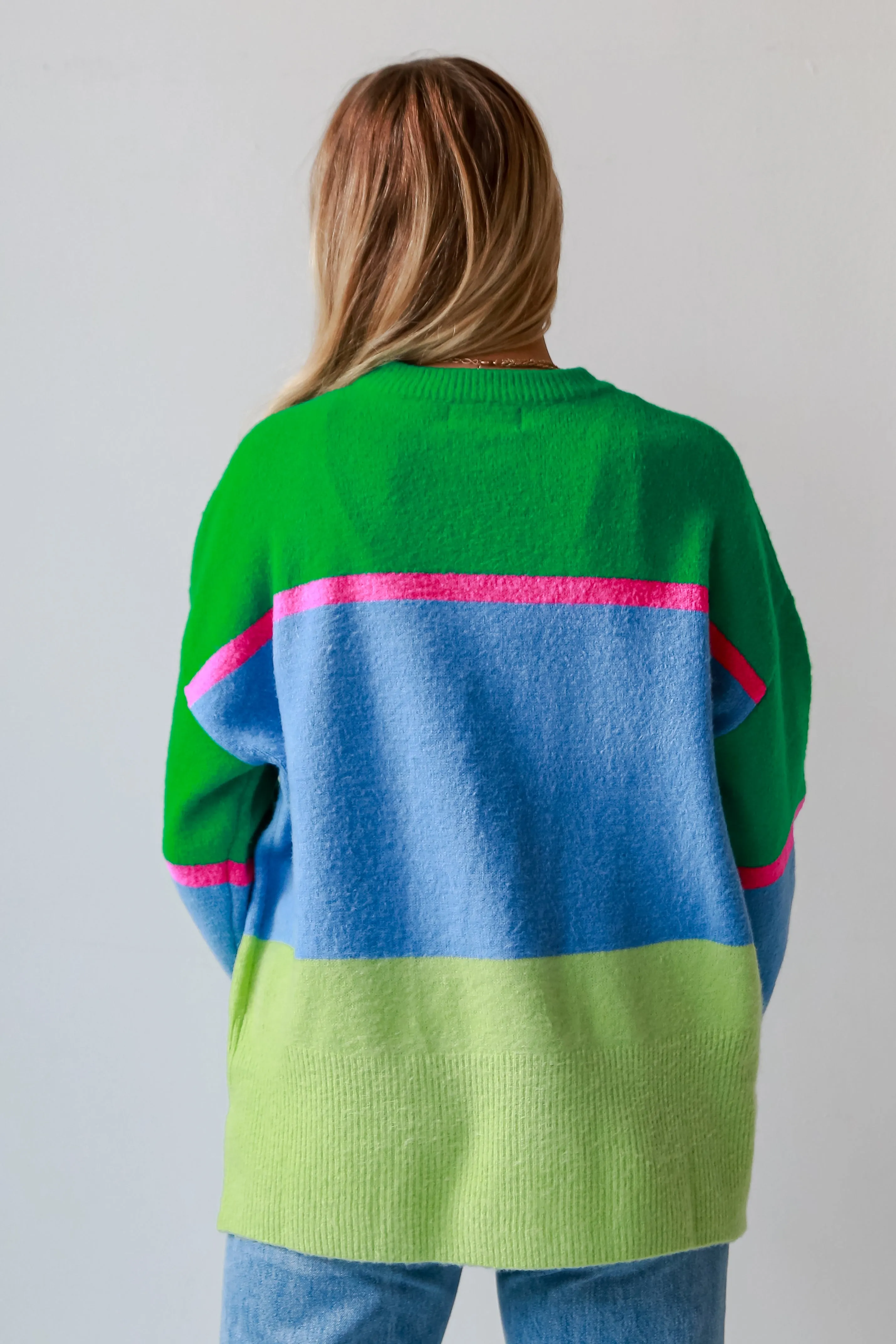 FINAL SALE - Confident Poise Color Block Oversized Sweater