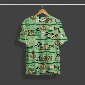 Fishhhhh... Round Neck Smart Fit Full Printed T-Shirt