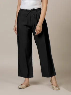 Fiza x Rozaana | Straight Pant in Raven Black