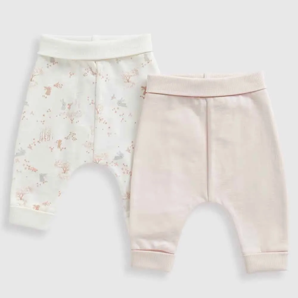 Girls My First Classic Bunny Cotton Joggers - Pack Of 2