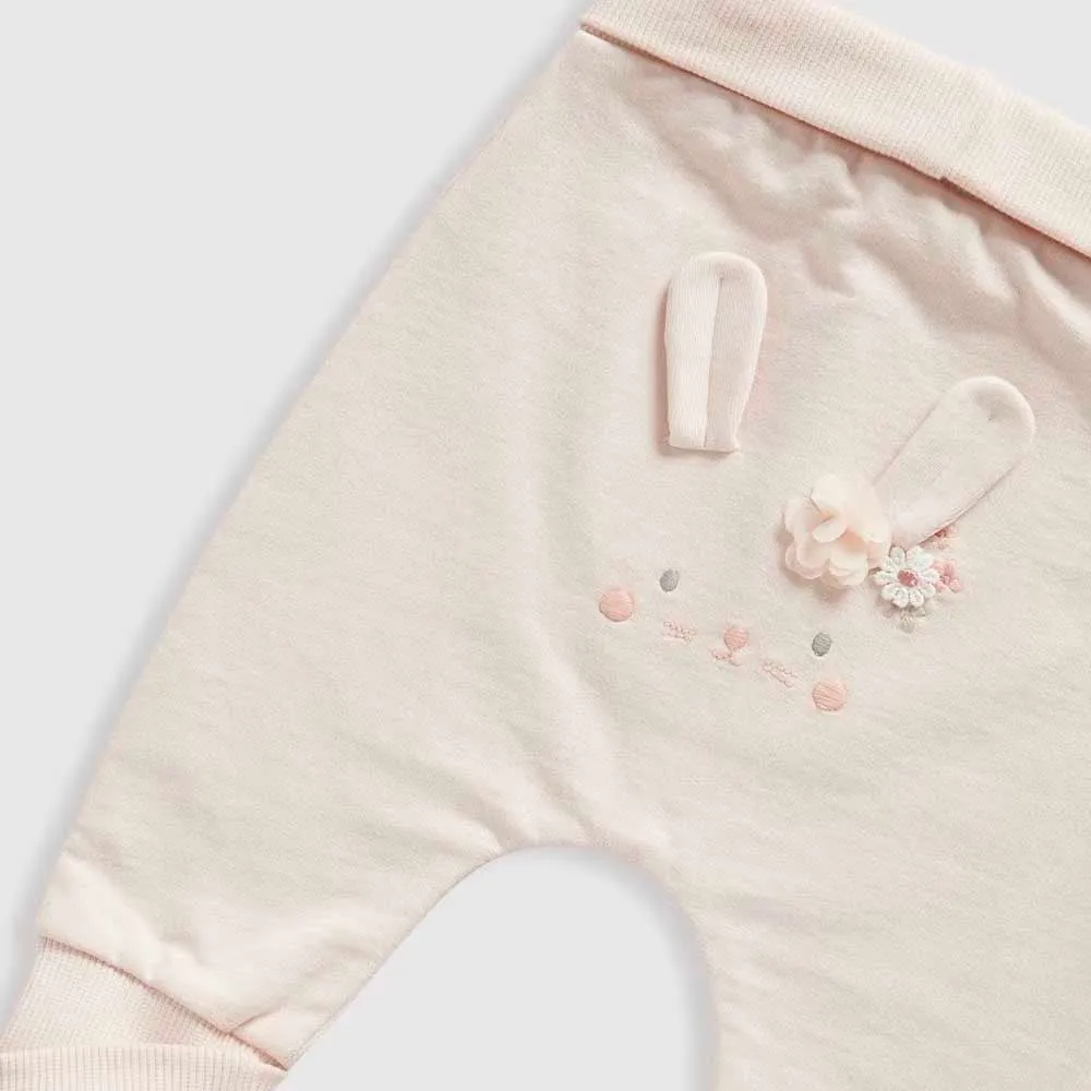 Girls My First Classic Bunny Cotton Joggers - Pack Of 2