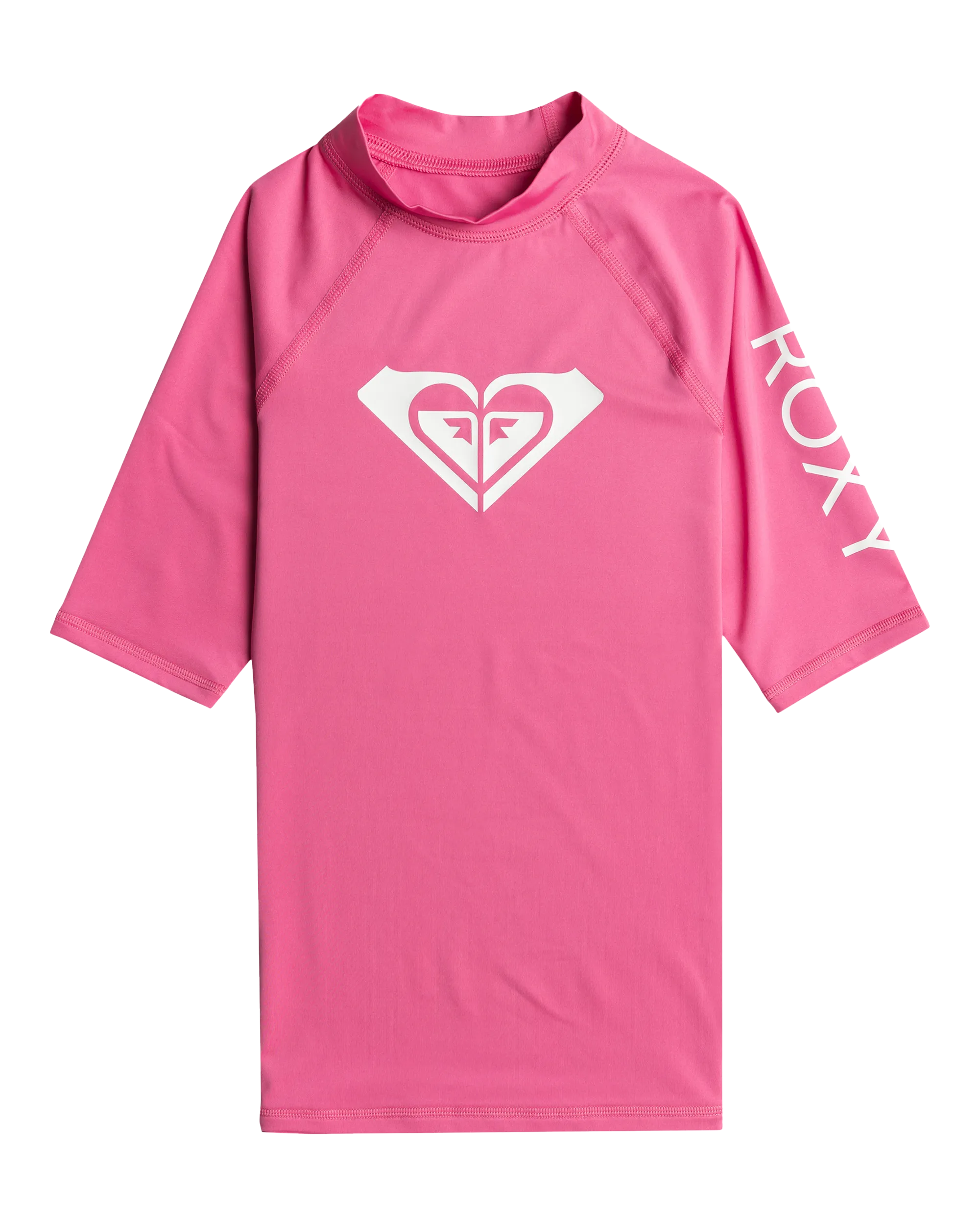 Girls Whole Hearted Rash Vest in Shocking Pink