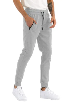 Heathered Cotton Stylish Zip Sweatpants