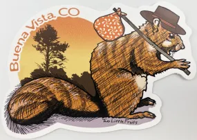 Hobo Squirrel Sticker