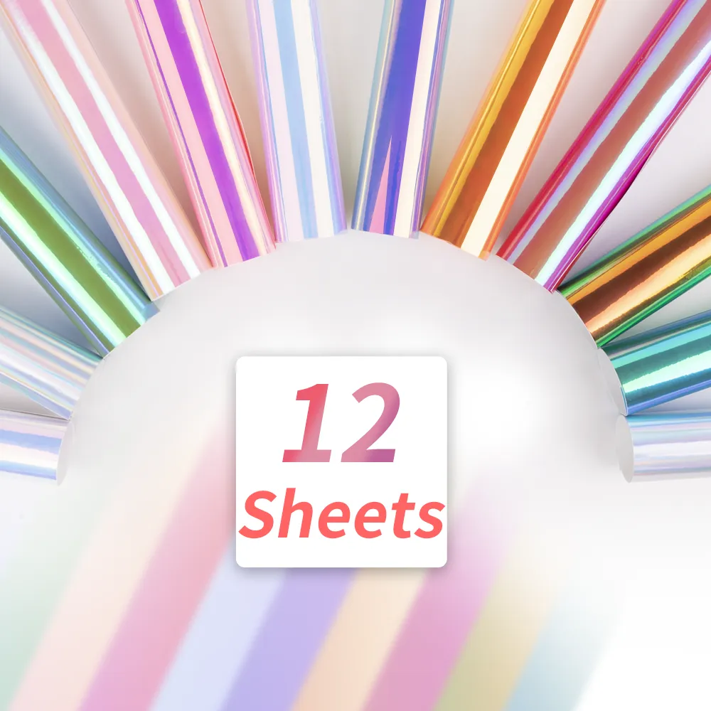 Holographic Adhesive Vinyl Sheet - 12"x12" 12 Pack