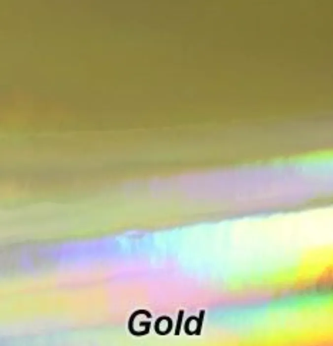 Holographic Gold Permanent Vinyl | Permanent Adhesive Vinyl