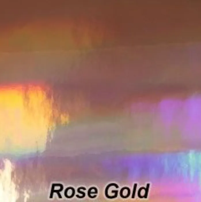 Holographic Rose Gold Permanent Vinyl | Permanent Adhesive Vinyl