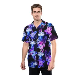 Holographic Tropical Ten Pin Bowling Custom Hawaiian Shirt, Bowling Player Hawaii Shirts