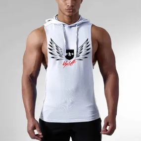 Hooded Sleeveless Plus Size Vest Men's Tops