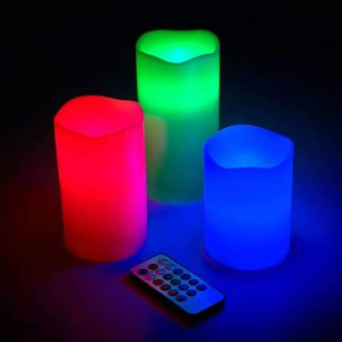 House Of Sensation Diwali LED Candle with Remote Control with Multi Function with Multicolor- Set of 3Candle's Candle (Multicolor, Pack of 3) Make in India