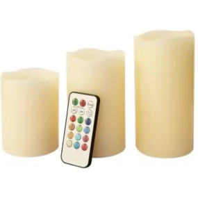 House Of Sensation Diwali LED Candle with Remote Control with Multi Function with Multicolor- Set of 3Candle's Candle (Multicolor, Pack of 3) Make in India