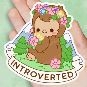 Introverted Bigfoot Sticker