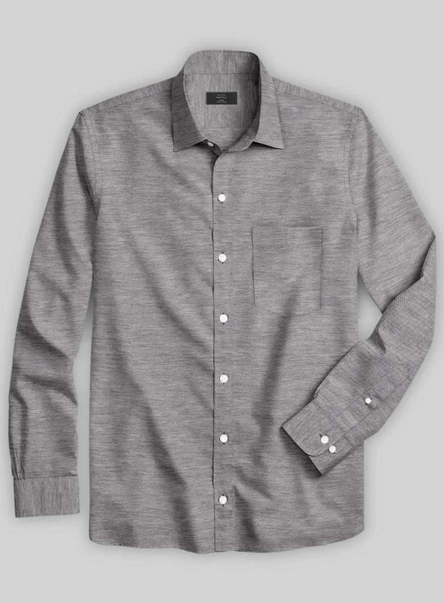 Italian Timber Brown Stretch Cotton Shirt