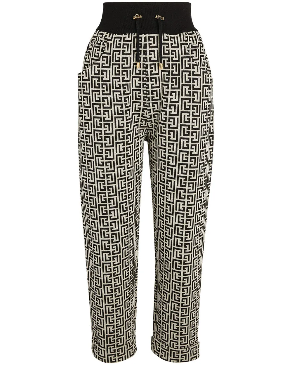 Ivory Noir Monogram Boyfriend Sweatpants